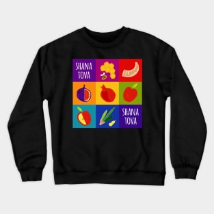 Rosh Hashana Pop Art Square Crewneck Sweatshirt